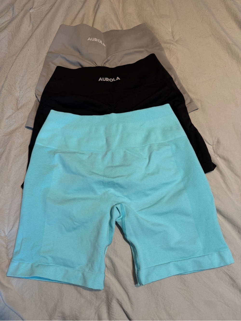 Aurola Women's Athletic Bike Shorts - Aqua - Picture 2 of 2